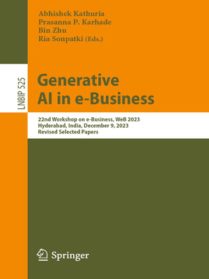 cover image of Generative AI in e-Business
